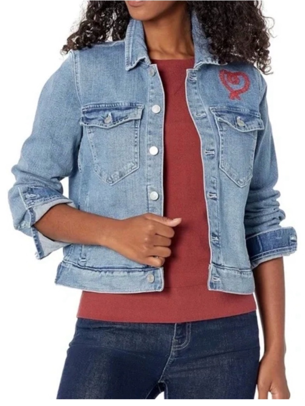 J.Crew Embroidered Denim Jacket - Picture 2 of 4